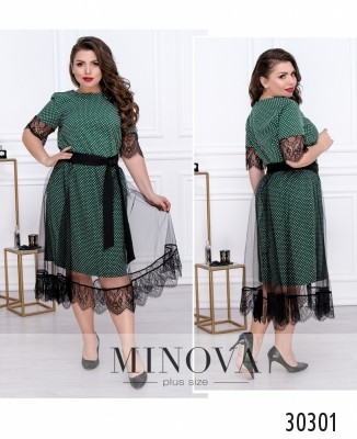 Платье №8603-темно-зеленый_minova_7