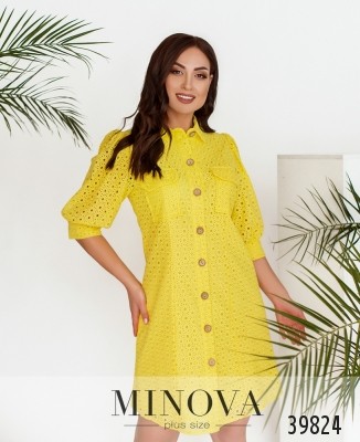 Cукня №3147B-яскраво-жовтий
