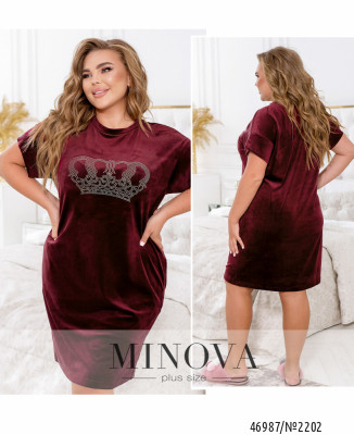 Домашня сукня №2202-бордо_minova_7