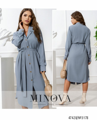 Сукня №3178-сіро-блакитний_minova_7