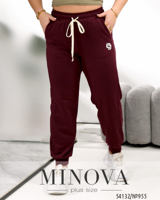 Брюки №955-бургунді_minova_5